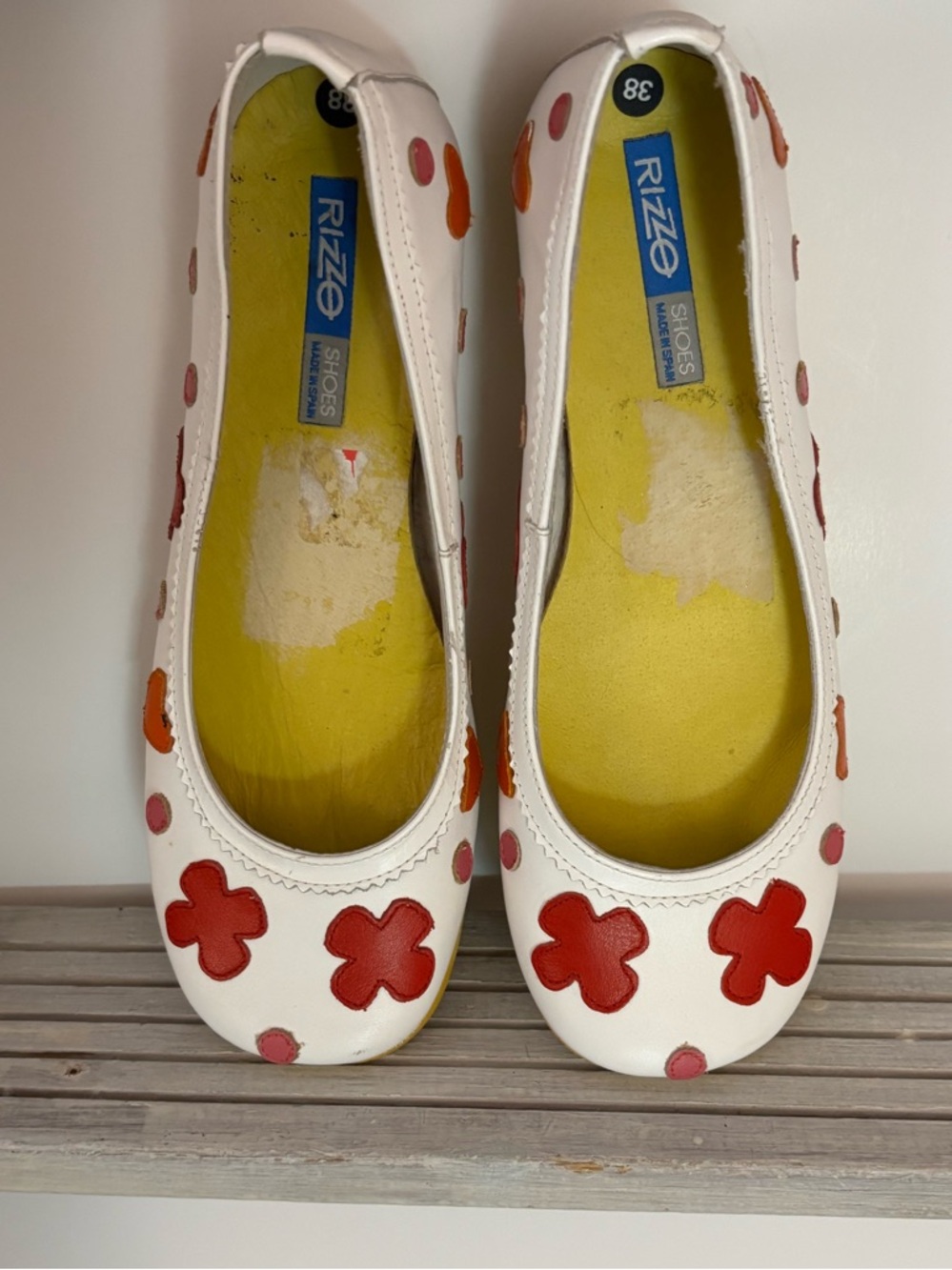Rizzo sz 38 ballet flat, made in Spain, avant-garde, wearable art retro, vintage